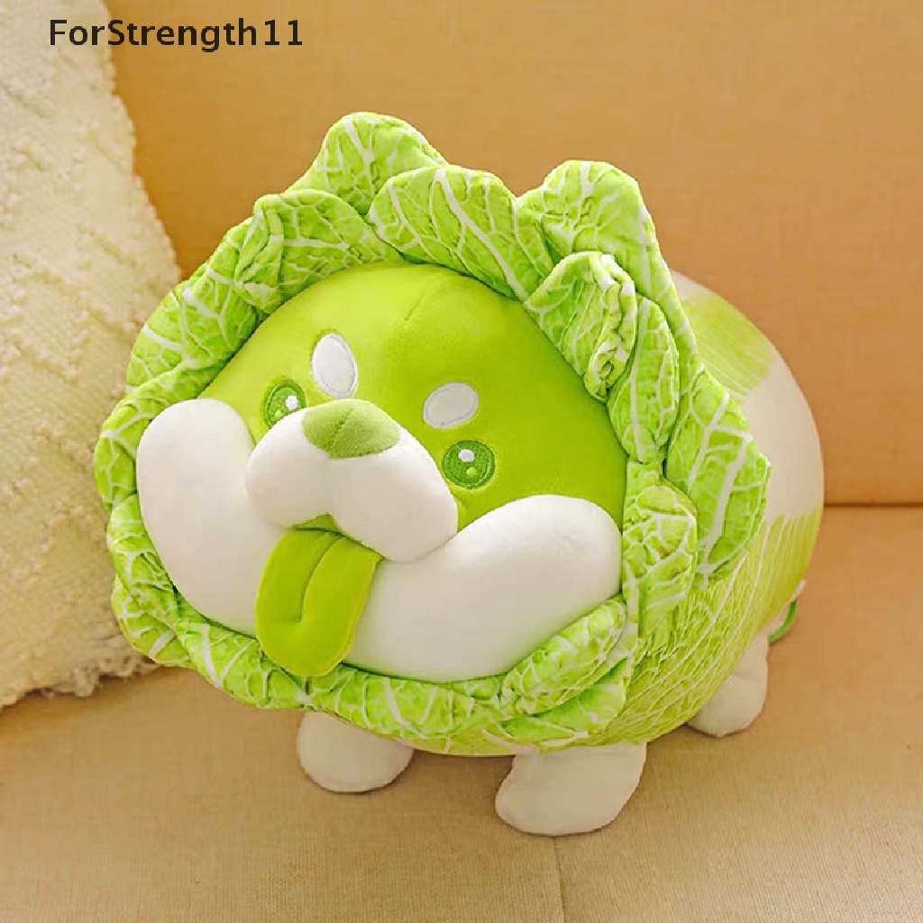 Fo ของเล่นตุ๊กตาสุนัขชิบะ ผักกาดขาว ผัก กะหล่ําปลี น่ารัก