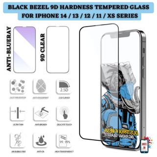 Moxiaoxing กระจกนิรภัยกันรอยหน้าจอ HD 6.5D 9H สําหรับ iPhone 14 13 12 11 Plus Pro Max Mini XS Max X XR