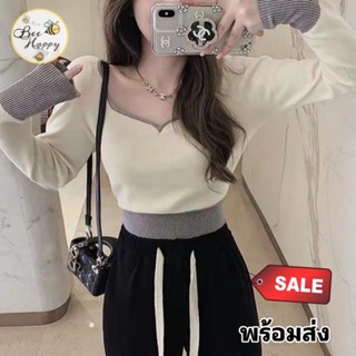 ⭐️รุ่นใหม่⭐️เสื้อไหมพรม แขนยาว คุณภาพดี  คอเว้า ผ้านุ่มใส่สบาย เกรดพรี่เมี่ยม พร้อมจัดส่ง