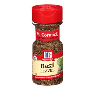 McCormick Basil Leaves 17g.แม็คคอร์มิค เครื่องเทศใบเบซิล 17ก.อาหาร เครื่องปรุง สมุนไพร