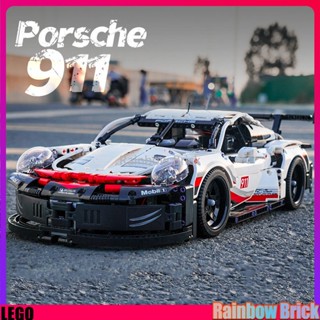Porsche 911 RSR MOC บล็อคตัวต่อรถแข่ง รถแอโรไดนามิก 42096 ของเล่น ของขวัญคริสต์มาส สําหรับเด็กผู้ชาย