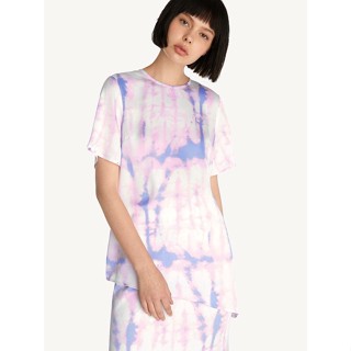 เสื้อ Asymmetric Tie Dye Top - Pink จาก Pomelo ไซส์ M ของใหม่ซักเก็บ