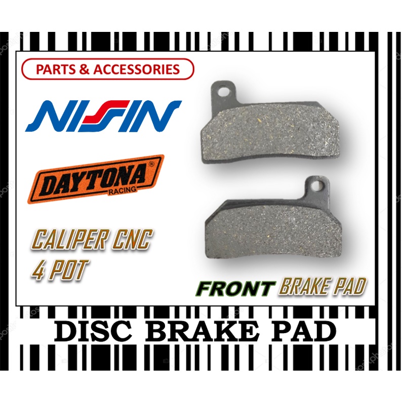 ผ้าเบรคชุด NISSIN CALIPER 4 POT FR0NT & REAR DAYTONA TYPE