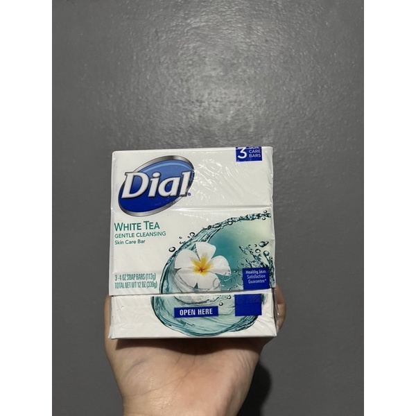 Dial White Tea Gentle Cleansing Skin Care Bar สบู่ก้อนไดอัล ไวท์ที แพ็ค3ก้อน (339g)