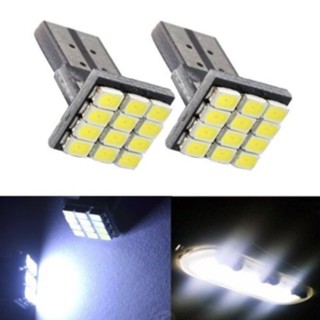 หลอดไฟLED T10 ไฟแผนที่ ไฟหรี่ 12SMD จำนวน1คู่ ไฟส่องป้ายสว่างมาก12v สีขาว สีน้ำเงิน น้ำเงินอ่อนไฟหรี่ 3020 1206 LED T