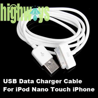 【จัดส่งฟรี】สายชาร์จซิงค์ข้อมูล Usb สําหรับ Apple iPhone 4 4s 3G iPhone iPod Nano [highways.th]