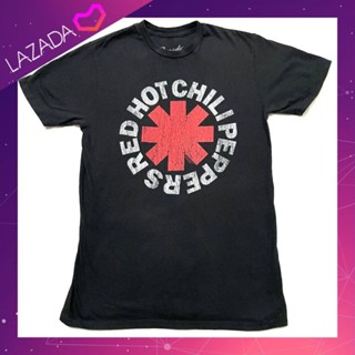 HN HN เสื้อยืดวินเทจ RED HOT CHILI PEPPERS สีดำ ปี 2017 [มีสินค้าพร้อมจัดส่ง] เสื้อยืดคอกลม พร้อมส่ง เสื้อยืดคอกลมผ้าฝ้า