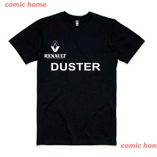 เสื้อขาว ใหม่ COMBED 30 DISTRO RENAULT DUSTER เสื้อยืดผู้ชายพิมพ์ด้วยผ้าเด้งคอกลมผ้าฝ้ายความนิยม -_{