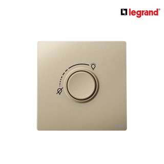 Legrand ดิมเมอร์แบบหมุน(สำหรับหลอดไส้และหลอดฮาโลเจน) 500 W สีแชมเปญ 1G 500W Dimmer | Mallia Senses| Champaigne| 281080CH