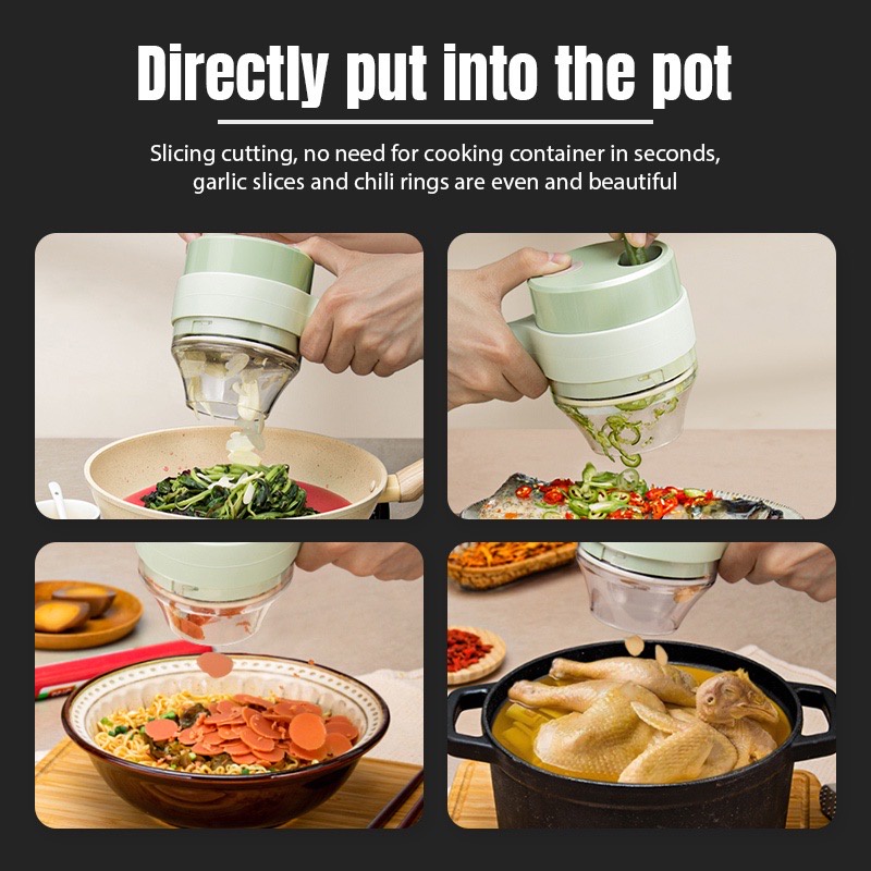 มาใหม่ GATLING 2022 ใหม่ปั่นไร้สายชาร์จ USB เครื่องปั่นอาหารกระเทียมสับผักเครื่องตัดที่มีความจุ 200ML (ส่งจากไทย)26 - รูปที่ 2