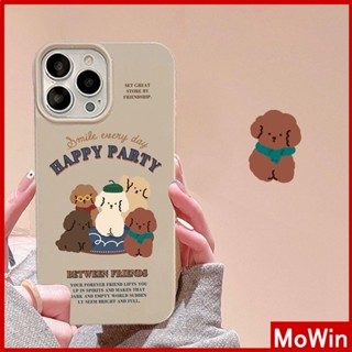 Mowin - เข้ากันได้สำหรับ เคสไอโฟน เคสไอโฟน11 สำหรับ iPhone 14 Pro Max เคส iPhone เคสเคลือบเงา TPU เคสนิ่ม กันกระแทกป้องกันกล้องสีเทาสีขาวสีกากีการ์ตูนน่ารักเข้ากันได้สำหรับ iPhone 13 Pro max 12 Pro Max 11 xr xs 7Plus 7 8