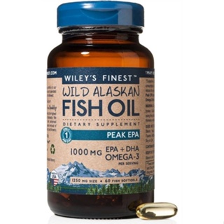 Wileys Finest Wild Alaskan Fish Oil Peak EPA 1000 MG, 60 Softgels