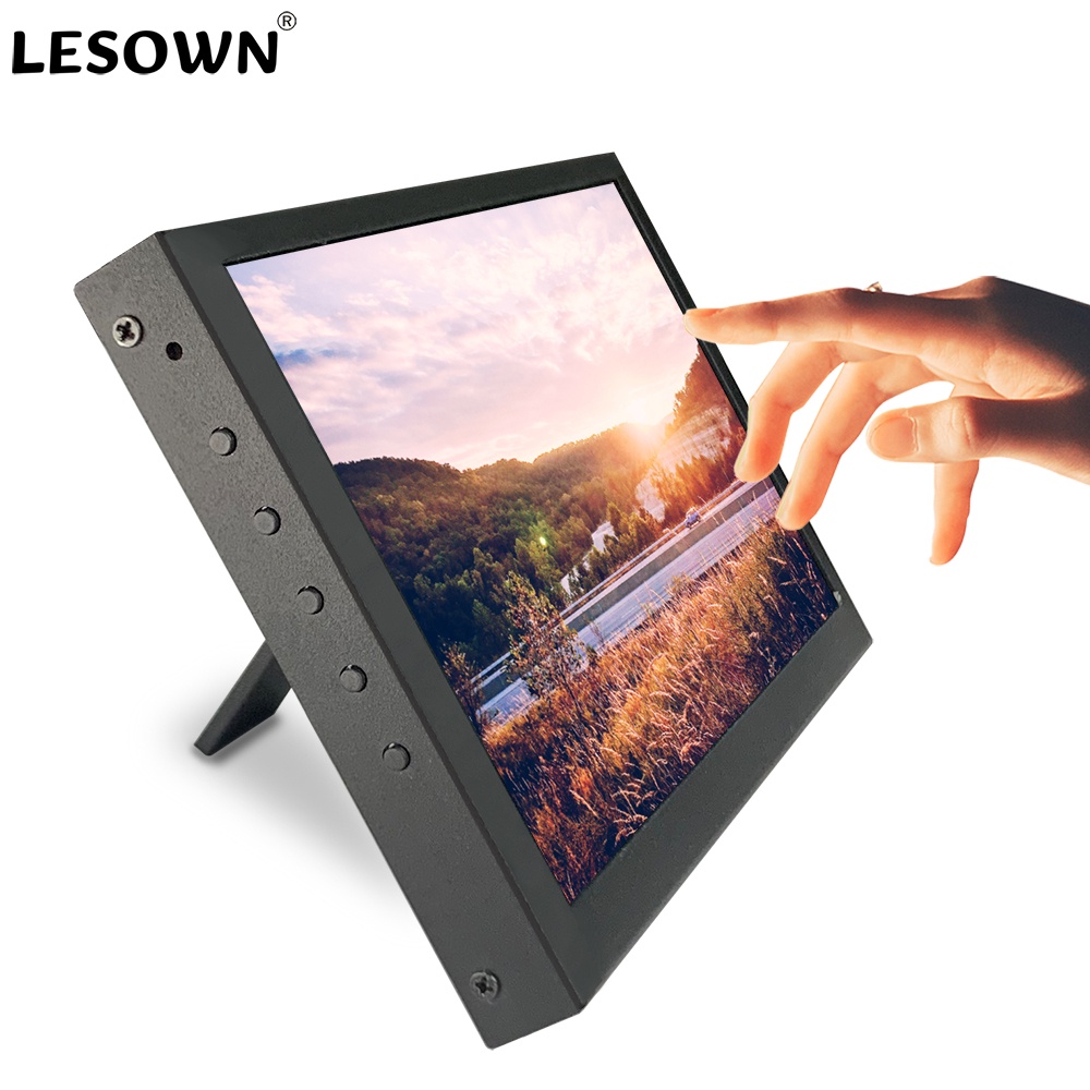 7 inch Monitor Display 1024x600 HD LCD Display 7 inch HDMI LCD Screen Display with Stand Dual Speakers HDMI Touchscreen #8