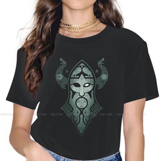 เสื้อยืดเด็กผช Camiseta de Vikings para niñas, Tops de la máscara de Dios para mujer 5XL, camisetas divertidas de Haraju