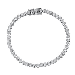 2mm moissanite tennis bracelet สร้อยข้อมือเพชรโมอิสเทนนิสสีเงิน