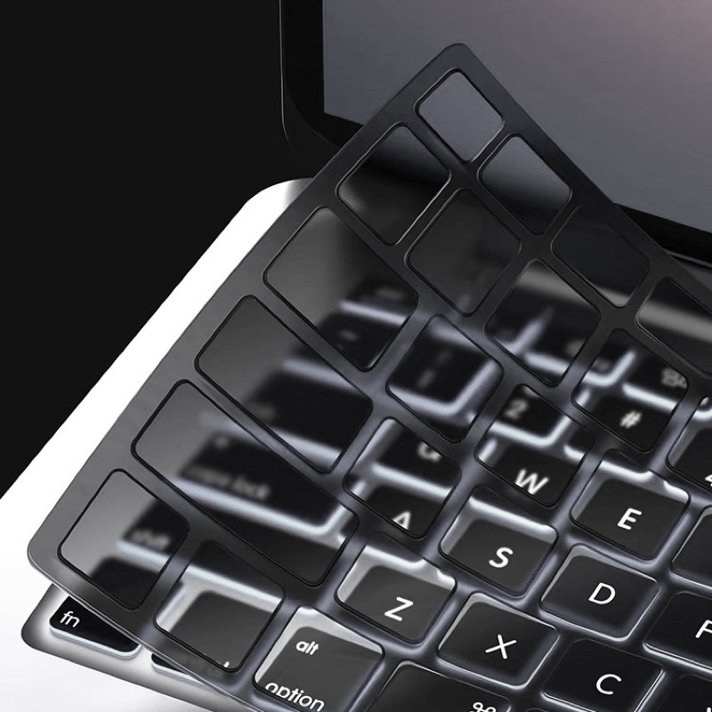 ซิลิโคนคีย์บอร์ดสำหรับแมคบุ๊คTPUสีดำ Silicone Keyboard MacBook แผ่นคลุมคีย์บอร์ด