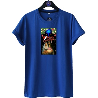 เสื้อยืดผ้าฝ้าย เสื้อยืดคริสต์มาสChristmas T-Shirt / YUSUF JESUS Maria_One A / FAMILY TSHIRT / MERRY CHRISTMAS T-Shirt /