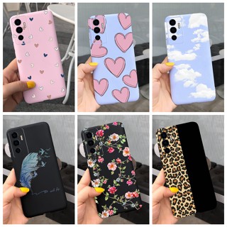 เคสโทรศัพท์มือถือซิลิโคน TPU แบบนิ่ม ลายหัวใจ และขนนกน่ารัก สําหรับ Vivo V23e V23 V 23 Pro V23e V 23 23e 4G 5G