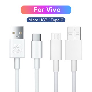 สายชาร์จ สายข้อมูล Micro USB Type C สําหรับ VIVO Y11 Y12 Y15 Y16 Y17 Y20 Y20i Y20s G Y30 Y30i Y50 Y31s Y12s Y12A Y19 Y51 Y81 Y81i Y91 Y91i Y93 Y95 Y33s