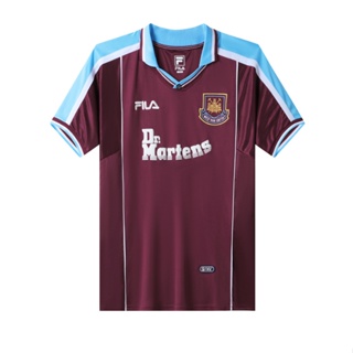 เสื้อกีฬาแขนสั้น ลายทีมชาติฟุตบอล West Ham United 1999-2001 ชุดเหย้า ไซซ์ S-XXL