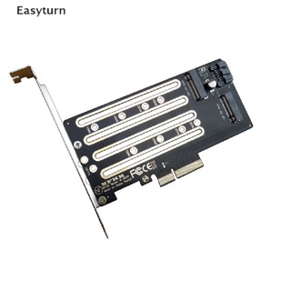 Easyturn อะแดปเตอร์ อเนกประสงค์ NVMe M.2 SSD เป็น PCIe 3.0 4.0 x4 SATA M.2 SSD เป็น SATA ET