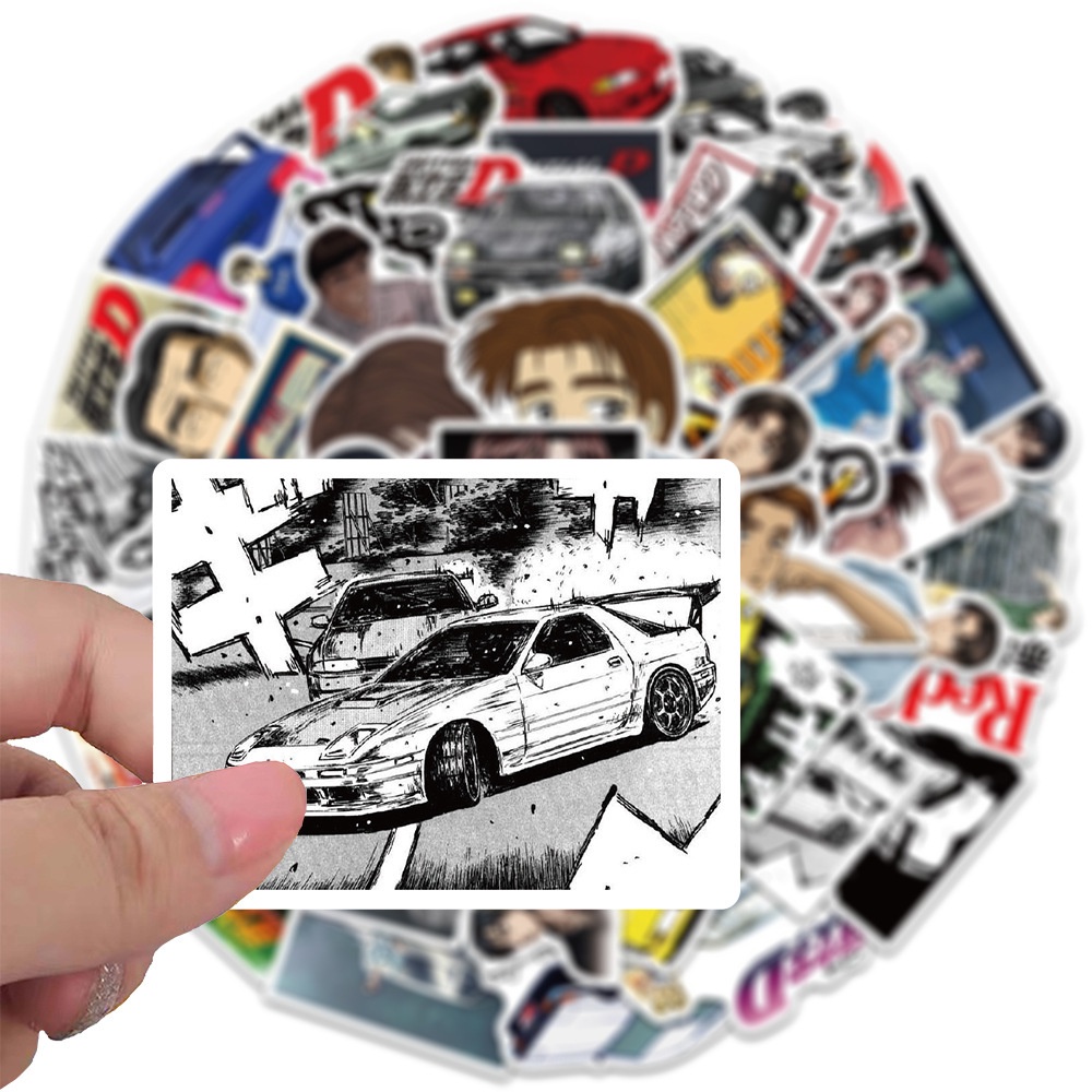พร้อมส่ง New อินิเชียล ดี 頭文字D Initial D STICKER สติกเกอร์กันน้ำรูปแบบที่แตกต่างกัน 50ชิ้น