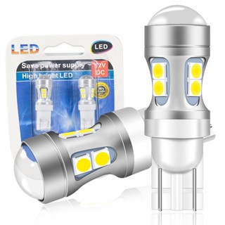 หลอดไฟแคนบัส LED W5W T10 10SMD-3030 ชิป สําหรับอ่านหนังสือภายในรถยนต์ ที่จอดรถ 1 ชิ้น