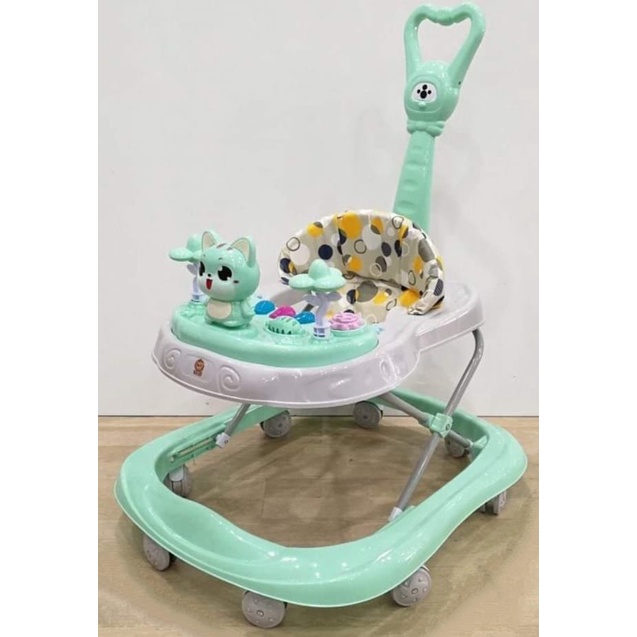 BABY SHOCK SALE รถหัดเดิน รถหัดเดินเด็ก แจ๊คกี้แบร์ มีเสียงดนตรี มีไฟกระพริบได้ มีด้ามเข็น ปรับระดับได้ค่ะ