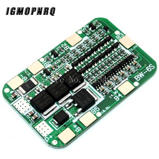 บอร์ดป้องกัน 6S 15A 24V PCB BMS สําหรับโมดูลเซลล์แบตเตอรี่ลิเธียมลิเธียม 18650 DIY 6 แพ็ค