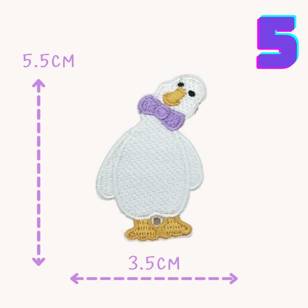 10บาททุกชิ้น DIY:ตัวรีดติดเสื้อ อาร์มติดเสื้อ ลายน่ารัก เป็ดเหลือง yellow duck ใช้เตารีดรีดติดลงผ้าได้เลยค่ะ ง่ายมากๆๆ