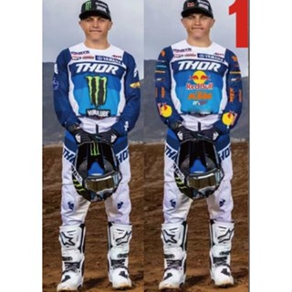 เสื้อกีฬาแขนสั้น ลายทีมวิบาก Thor Mx Yamaha 7 สี 2023