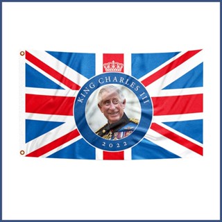 ธงชาติอังกฤษ King Union Jack King Charles III Our New King Flag Featuring Her Majesty The King King myashoth