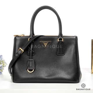 PRADA SAFIANO 12.5 BLACK LEATHER GHW