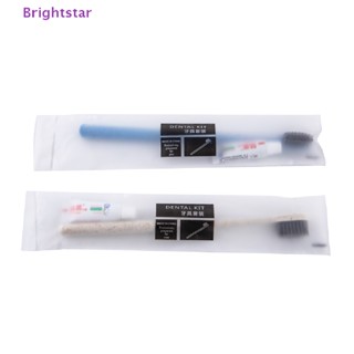 Brightstar ชุดแปรงสีฟัน ยาสีฟัน แบบใช้แล้วทิ้ง สําหรับเดินทาง ตั้งแคมป์ 5 10 ชุด