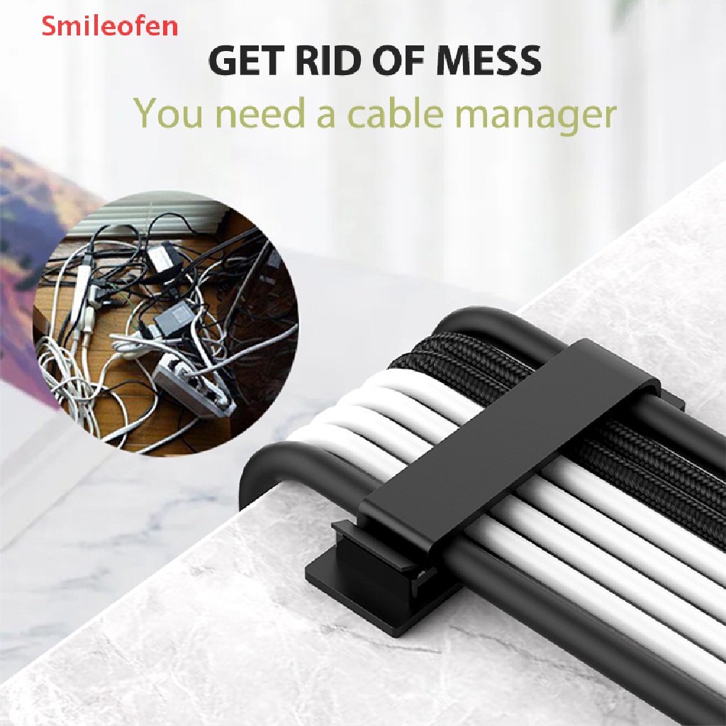 [Smileofen] ใหม่ อุปกรณ์คลิปหนีบ จัดเก็บสายเคเบิล สายหูฟัง USB สําหรับเมาส์ สายไฟ