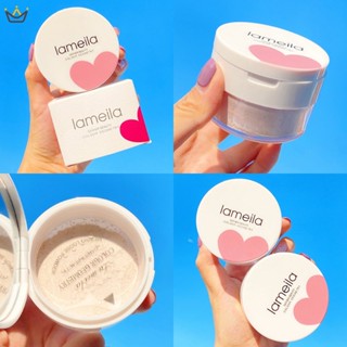 Lameila แป้งฝุ่นเนื้อเนียนละเอียด คุมมัน ปกปิดรูขุมขน กันน้ำ กันเหงื่อ Setting Powder YUE