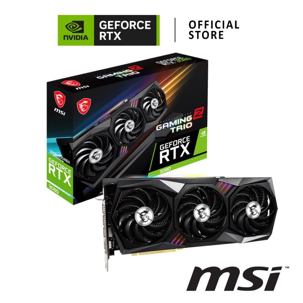 MSI NVIDIA® GeForce RTX™ 3080 GAMING Z TRIO 12GB LHR การ์ดจอ