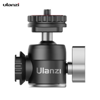 Ulanzi U-60 หัวบอลโลหะ ขนาดเล็ก พร้อมไมโครโฟนต่อขยาย 360 องศา รับน้ําหนักได้เต็มที่ 10 กก. อุปกรณ์เสริม สําหรับถ่ายวีดิโอ Vlog