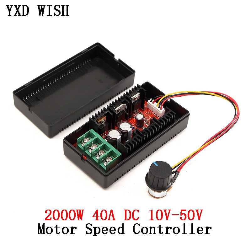 2000w 40a Dc Motor Speed Controller Dc 12v 24v Pwm Hho Rc Car Fan Speed