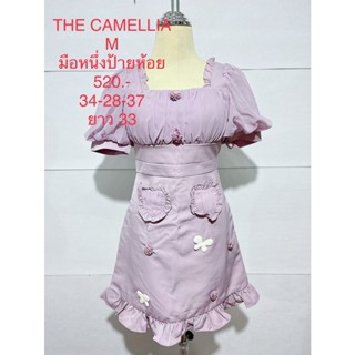 เดรสสั้น สีม่วง THE CAMELLIA SIZE M มือหนึ่งป้ายห้อย