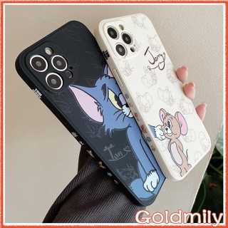 🔥 เคสไอโฟน11 เคส iPhone 14 แมว &amp; เม้าส์ ลายแถบข้างขอบเหลี่ยมซิลิโคนกันกระแทกสำหรับ เคส Apple IPhone 14 เคสไอโฟน7พลัส เคสi11 SE3 2022 เคสไอโฟนxr 13 SE X 11 Pro Max 7 8 plus เคส i8plus XS Xr เคสไอโฟน14พลัส 13 12 Pro Max เคสไอโฟน13 Case