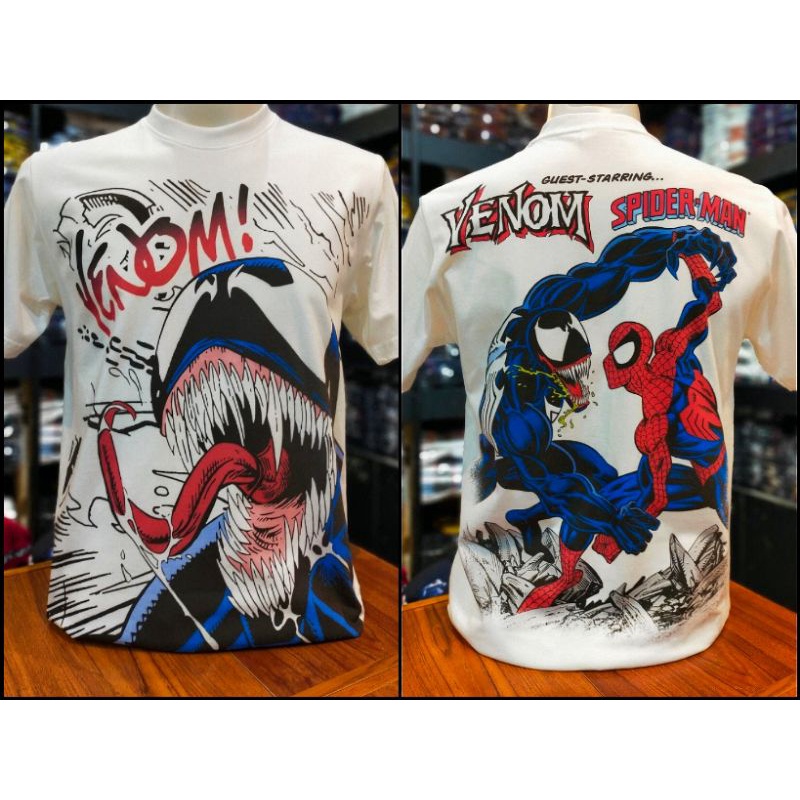 เสื้อยืดMarvel ลาย Venom สีขาว ลิขสิทธิ์แท้💯  ( MX-014 )