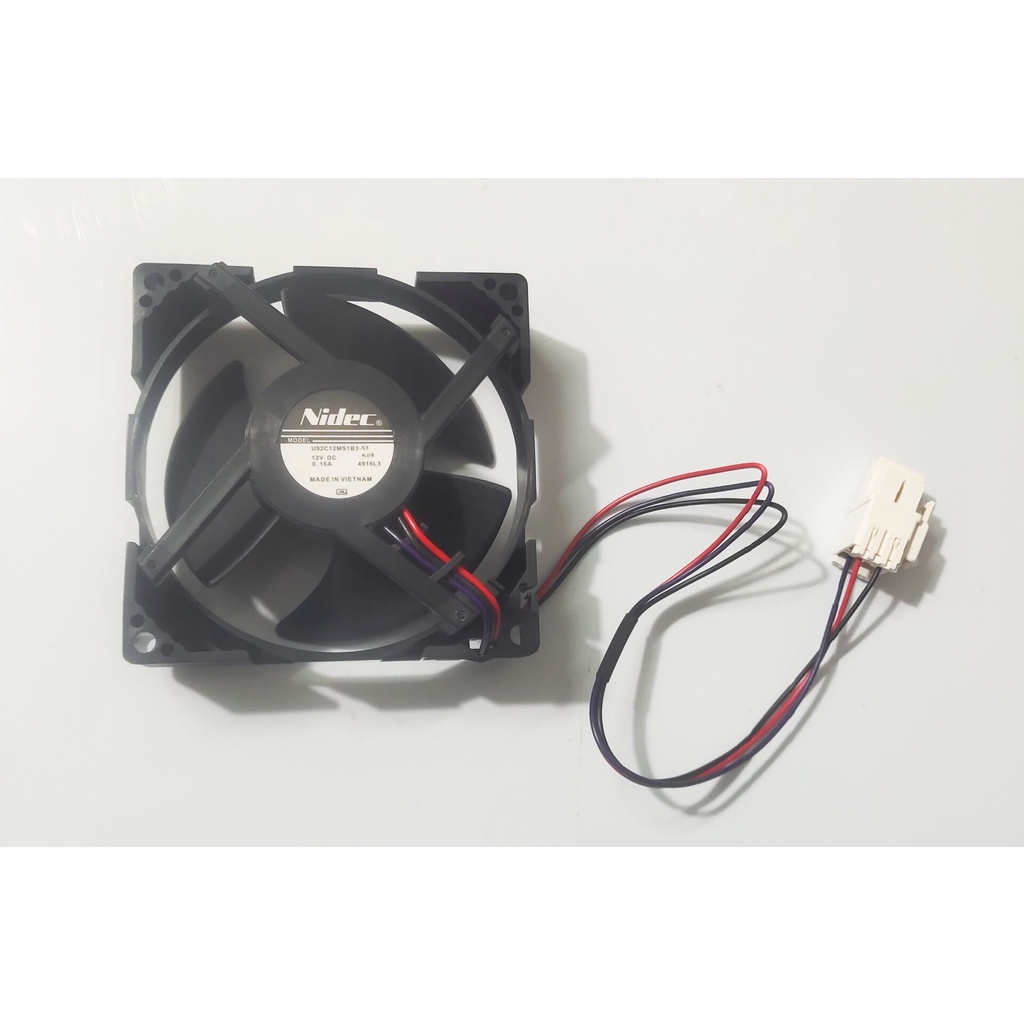 U92C12MS1B3-52 ตู้เย็นพัดลมระบายความร้อน Nidec 12V 0.16A 9 ซม.