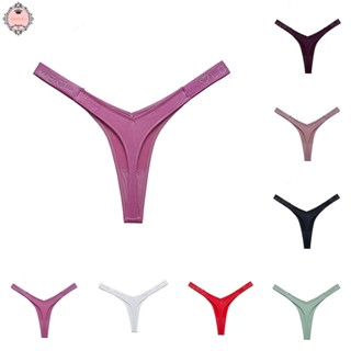 Women Diamond Decorate Sexy High Cut G-string Thongs T-back Panties Lingeries