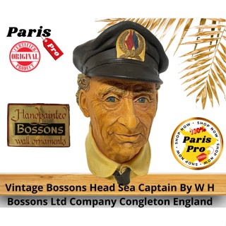 หัวรูปปั้นแขวนผนัง Vintage Bossons Head  Sea Captain, Retired  Congleton England ของสะสมโบราณจากอังกฤษ antique