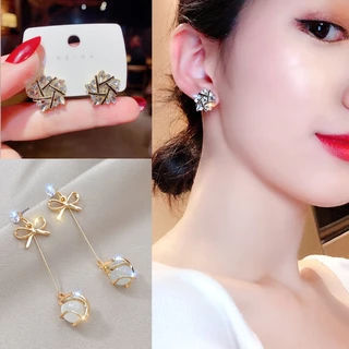 ร้านในไทย ส่งไว💥 ต่างหู ใส่ทำงาน ออกงาน เครื่องประดับ แบบไฮโซ ต่างหูสำหรับผู้หญิง สไตล์เกาหลี AE44