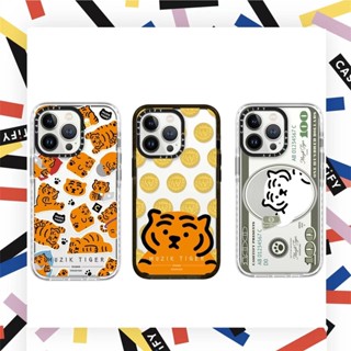 Casetify Muzik Tiger เคสโทรศัพท์มือถือ ซิลิโคน TPU ลายสติกเกอร์เสือ Muzik สไตล์เกาหลี สําหรับ For iPhone 7 8 Plus X XS XR 11 12 13 Pro Max SE 2022