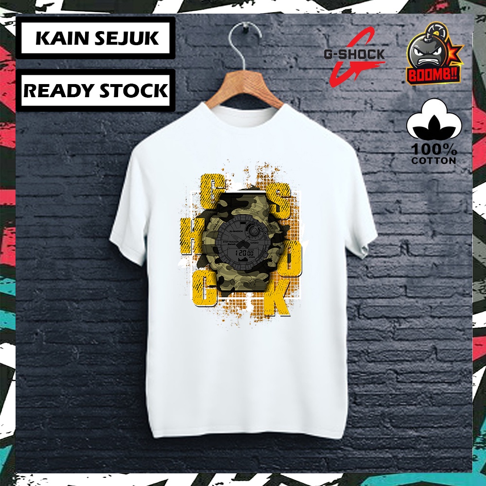 🔥ผ้าฝ้ายพรีเมี่ยม 100%🔥 G SHCOK 1 ผ้าฝ้าย 100% Tshirt T เสื้อ Streetwear ผู้ชายผู้หญิง Unisex Baju L