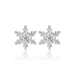 Jewelry Buffet Snowflake Earrings ต่างหู ต่างหูคริสต์มาส ต่างหูเกล็ดหิมะ ต่างหูเงินแท้ เงินแท้925