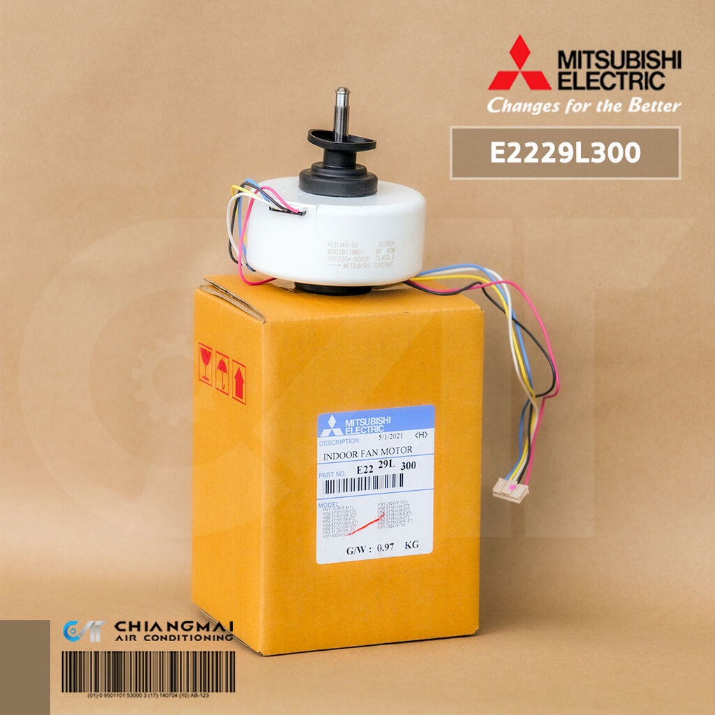 E2229L300 มอเตอร์แอร์ Mitsubishi Electric มอเตอร์แอร์มิตซูบิชิ มอเตอร์คอยล์เย็น 40W. RC0J40-SA UG61B